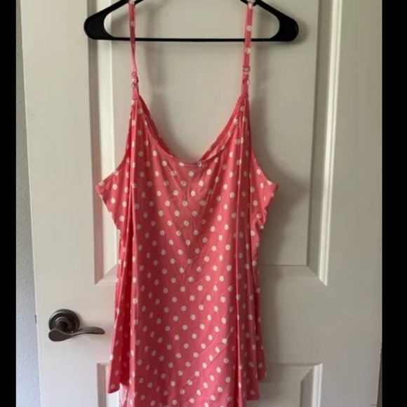NWT Torrid, White and Pink‎ PolkaDot Tank, Size 3 - Picture 2 of 2